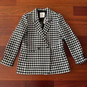 PRISTINE Anine Bing Madeline Blazer Houndstooth Pattern / SIZE SMALL